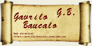 Gavrilo Baucalo vizit kartica